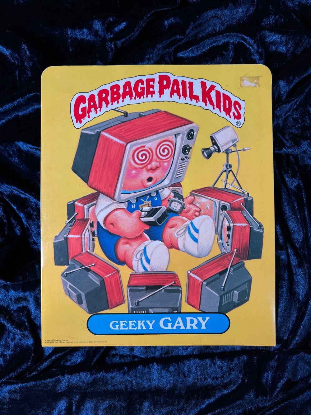 Vintage Paper Garbage Pail Kids Folder 1985 Topps and Geeky Gary and Sicky Vicky